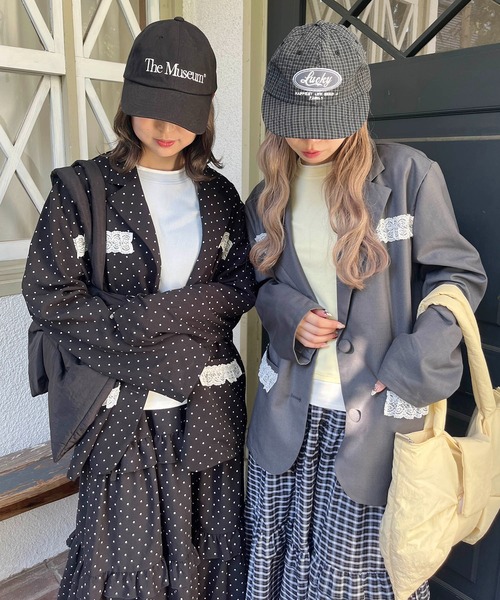 WC（ダブル シー）の「レースポイントオーバージャケット（テーラードジャケット・レディース・グレー/ブラック・FREE）」の16枚目の写真