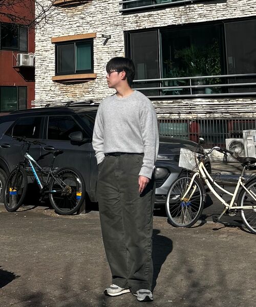 EXCONTAINER(エックスコンテナ)の「サイドラインワイドパンツ (スレートカーキ)(その他パンツ・メンズ・その他・SMALL/MEDIUM/LARGE/X-LARGE)」の11枚目の写真