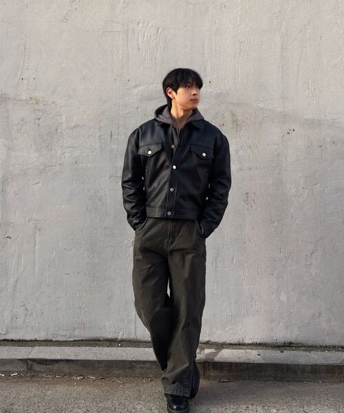 EXCONTAINER(エックスコンテナ)の「サイドラインワイドパンツ (スレートカーキ)(その他パンツ・メンズ・その他・SMALL/MEDIUM/LARGE/X-LARGE)」の13枚目の写真