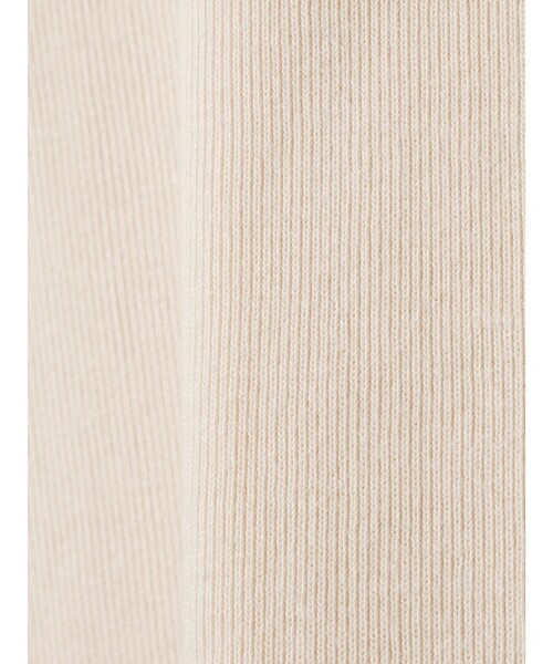 MIDIUMISOLID(ミディウミソリッド)の「MIDIUMISOLID for Ladies リブヘンリーネックプルオーバー(Tシャツ/カットソー・レディース・ブラック/ライトグレー/キナリ・FREE)」の6枚目の写真