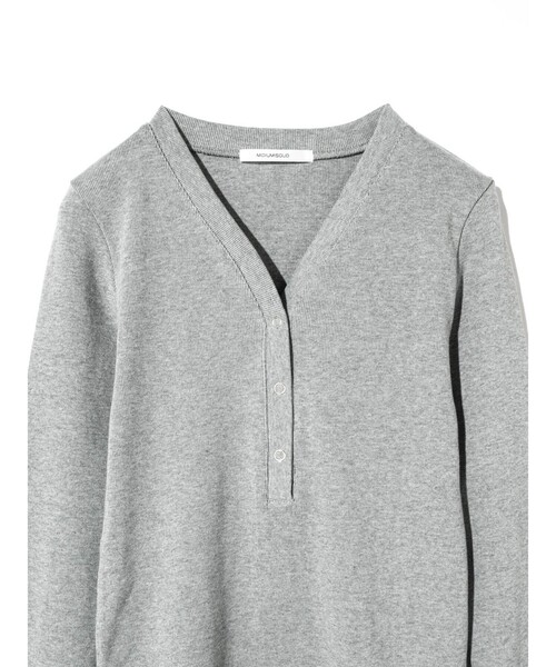 MIDIUMISOLID(ミディウミソリッド)の「MIDIUMISOLID for Ladies リブヘンリーネックプルオーバー(Tシャツ/カットソー・レディース・ブラック/ライトグレー/キナリ・FREE)」の17枚目の写真