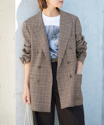 IENA | COUTURE D'ADAM/クチュールドアダム Double JK Prince of Wales 26SS-004(テーラードジャケット)