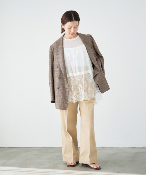 IENA（イエナ）の「COUTURE D'ADAM/クチュールドアダム Double JK Prince of Wales 26SS-004（テーラードジャケット・レディース・ブラウン・FREE）」の15枚目の写真