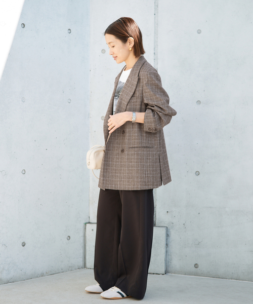 IENA（イエナ）の「COUTURE D'ADAM/クチュールドアダム Double JK Prince of Wales 26SS-004（テーラードジャケット・レディース・ブラウン・FREE）」の19枚目の写真