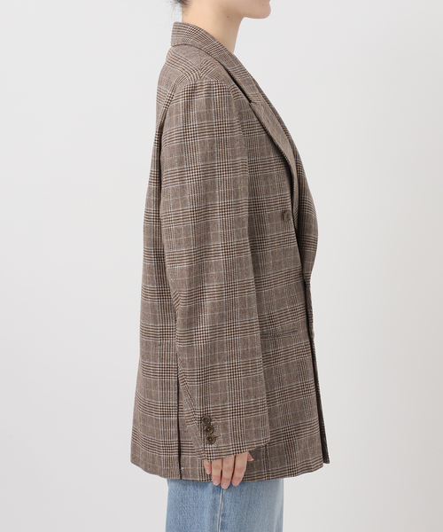 IENA（イエナ）の「COUTURE D'ADAM/クチュールドアダム Double JK Prince of Wales 26SS-004（テーラードジャケット・レディース・ブラウン・FREE）」の2枚目の写真