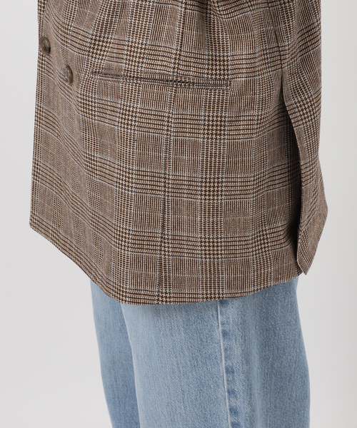 IENA（イエナ）の「COUTURE D'ADAM/クチュールドアダム Double JK Prince of Wales 26SS-004（テーラードジャケット・レディース・ブラウン・FREE）」の5枚目の写真