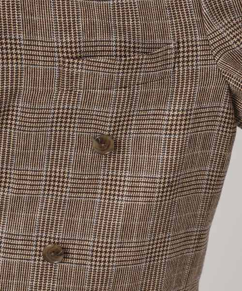 IENA（イエナ）の「COUTURE D'ADAM/クチュールドアダム Double JK Prince of Wales 26SS-004（テーラードジャケット・レディース・ブラウン・FREE）」の6枚目の写真