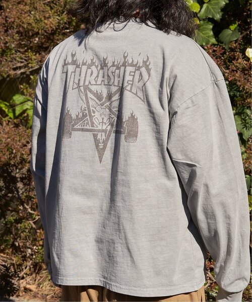 THRASHER（スラッシャー）の「THRASHER スラッシャー ピグメントプリントロンT（Tシャツ/カットソー・メンズ・チャコール/ピンク/グレー/ブラウン・L/LL/M）」の5枚目の写真