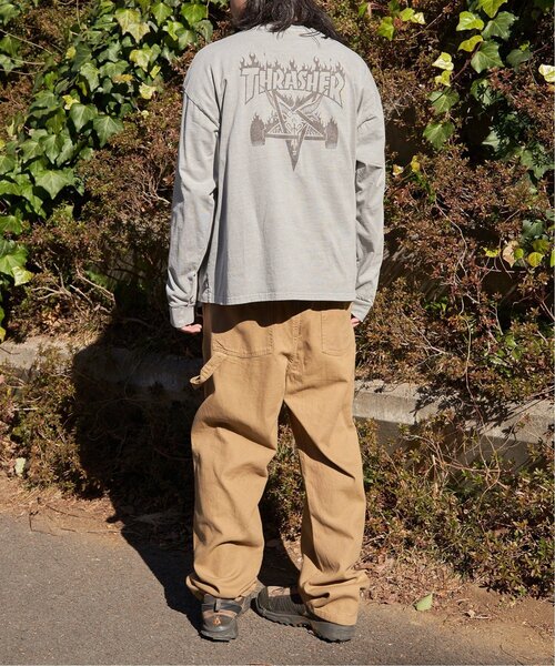 THRASHER（スラッシャー）の「THRASHER スラッシャー ピグメントプリントロンT（Tシャツ/カットソー・メンズ・チャコール/ピンク/グレー/ブラウン・L/LL/M）」の6枚目の写真