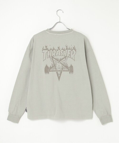 THRASHER（スラッシャー）の「THRASHER スラッシャー ピグメントプリントロンT（Tシャツ/カットソー・メンズ・チャコール/ピンク/グレー/ブラウン・L/LL/M）」の17枚目の写真