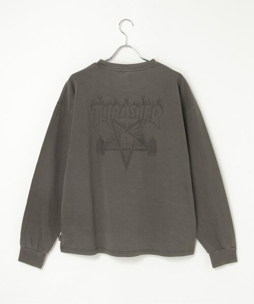 THRASHER（スラッシャー）の「THRASHER スラッシャー ピグメントプリントロンT（Tシャツ/カットソー・メンズ・チャコール/ピンク/グレー/ブラウン・L/LL/M）」の18枚目の写真