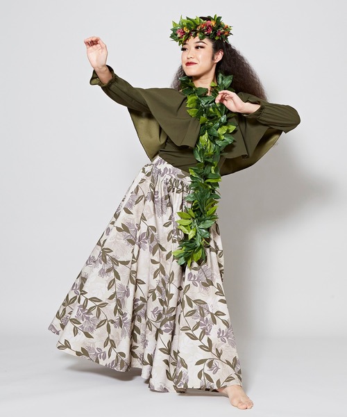 Maunaloa(マウナロア)の「【Maunaloa】ワイドフリルシャーリングブラウス 長袖(シャツ/ブラウス・レディース・カーキ/ブラック/ブルー/ダークブラウン/ホワイト・L/M/S/XS)」の17枚目の写真