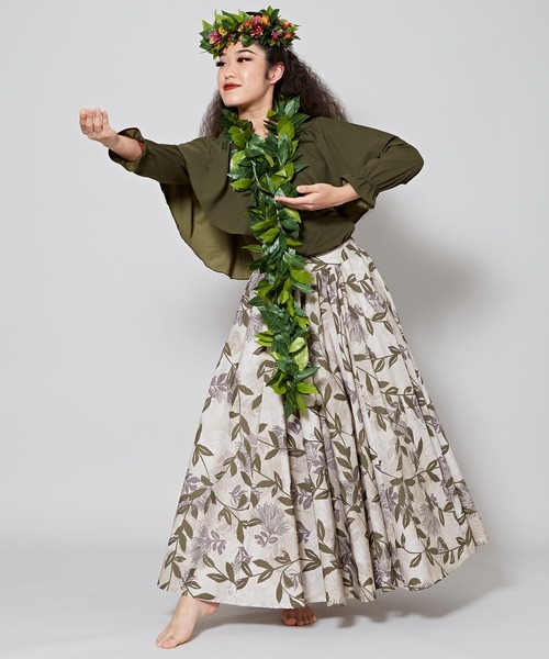 Maunaloa(マウナロア)の「【Maunaloa】ワイドフリルシャーリングブラウス 長袖(シャツ/ブラウス・レディース・カーキ/ブラック/ブルー/ダークブラウン/ホワイト・L/M/S/XS)」の18枚目の写真