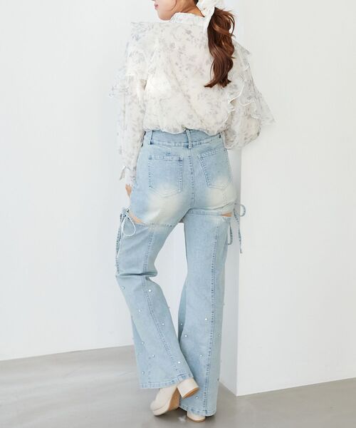 MAJESTIC LEGON（マジェスティックレゴン）の「襟付きエアリーフリルブラウス（シャツ/ブラウス・レディース・グレー系その他/ピンク/ベージュ系その他2/アイボリー・MEDIUM）」の8枚目の写真