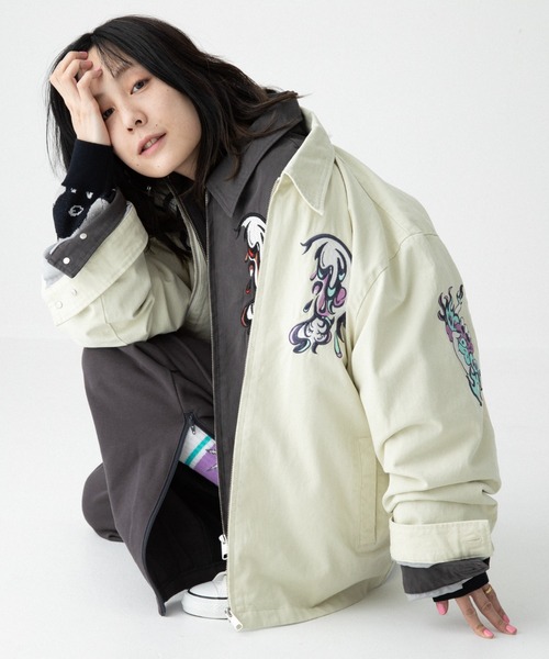 田中かえ Embroidery Jacket（ブルゾン）｜TXA（ティーエックスエー