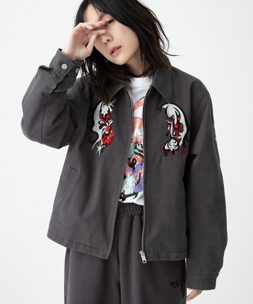 田中かえ Embroidery Jacket（ブルゾン）｜TXA（ティーエックスエー