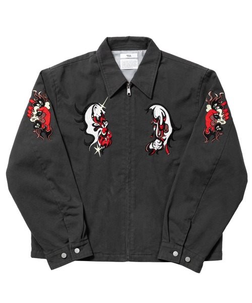 TXA(ティーエックスエー)の「田中かえ Embroidery Jacket(ブルゾン・メンズ・スミクロ/ライトグリーン系・1/3)」の3枚目の写真