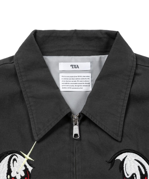TXA(ティーエックスエー)の「田中かえ Embroidery Jacket(ブルゾン・メンズ・スミクロ/ライトグリーン系・1/3)」の5枚目の写真