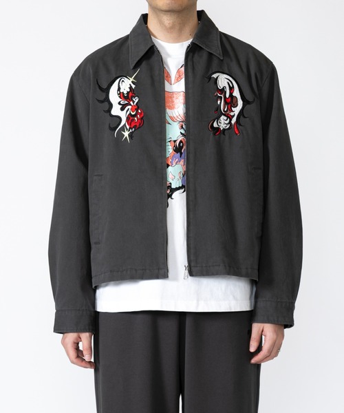 TXA(ティーエックスエー)の「田中かえ Embroidery Jacket(ブルゾン・メンズ・スミクロ/ライトグリーン系・1/3)」の22枚目の写真