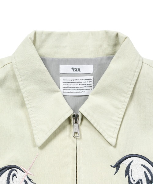 TXA(ティーエックスエー)の「田中かえ Embroidery Jacket(ブルゾン・メンズ・スミクロ/ライトグリーン系・1/3)」の14枚目の写真
