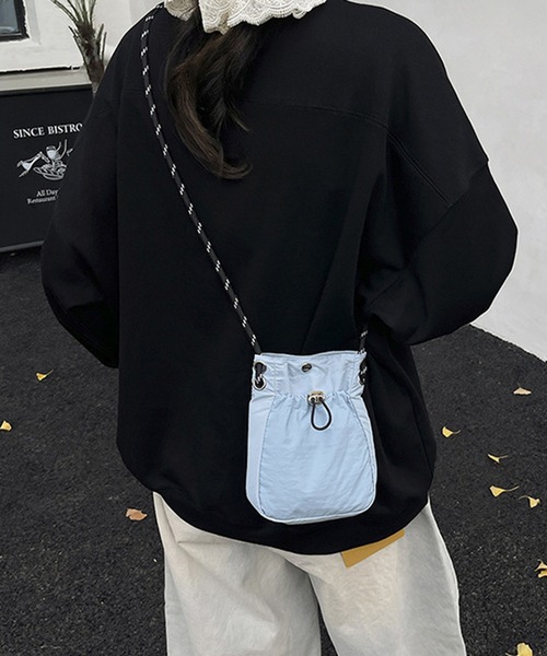c.u.l(シーユーエル)の「軽量 ナイロン サコッシュ スマホバッグ ショルダーバッグ cula1421(ショルダーバッグ・レディース・カーキ/ブルー/ベージュ/アイボリー/ピンク/ブラック・FREE)」の19枚目の写真