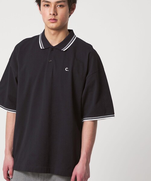 CITEN(シテン)の「<CITEN>ラインカノコポロシャツ(ポロシャツ・メンズ・ホワイト/ワインレッド/ネイビー・L/M/S)」の1枚目の写真