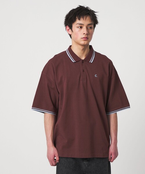CITEN(シテン)の「<CITEN>ラインカノコポロシャツ(ポロシャツ・メンズ・ホワイト/ワインレッド/ネイビー・L/M/S)」の3枚目の写真