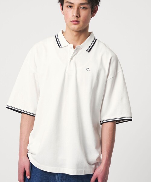 CITEN(シテン)の「<CITEN>ラインカノコポロシャツ(ポロシャツ・メンズ・ホワイト/ワインレッド/ネイビー・L/M/S)」の4枚目の写真