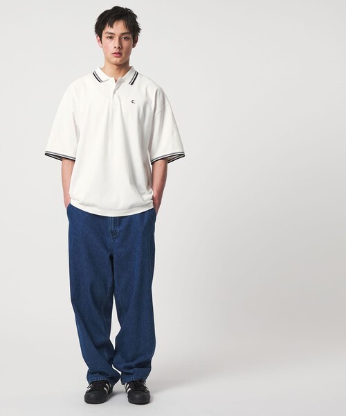 CITEN(シテン)の「<CITEN>ラインカノコポロシャツ(ポロシャツ・メンズ・ホワイト/ワインレッド/ネイビー・L/M/S)」の5枚目の写真