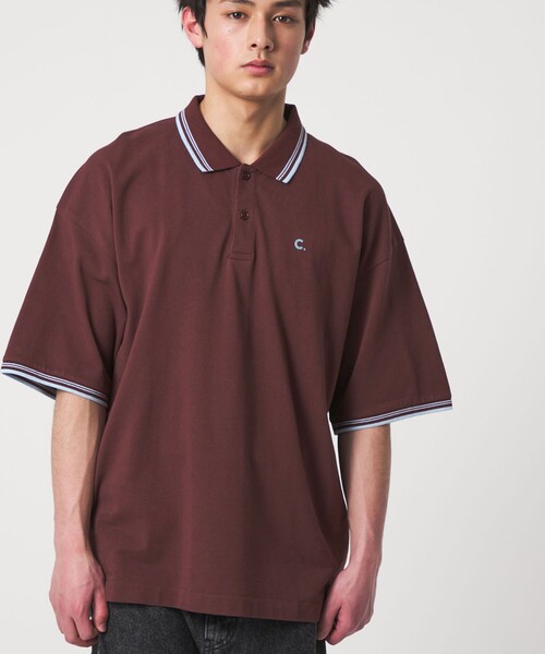 CITEN(シテン)の「<CITEN>ラインカノコポロシャツ(ポロシャツ・メンズ・ホワイト/ワインレッド/ネイビー・L/M/S)」の6枚目の写真