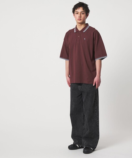 CITEN(シテン)の「<CITEN>ラインカノコポロシャツ(ポロシャツ・メンズ・ホワイト/ワインレッド/ネイビー・L/M/S)」の7枚目の写真