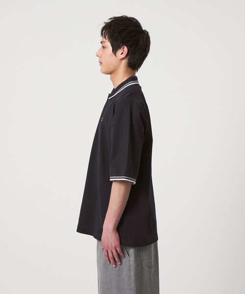 CITEN(シテン)の「<CITEN>ラインカノコポロシャツ(ポロシャツ・メンズ・ホワイト/ワインレッド/ネイビー・L/M/S)」の9枚目の写真