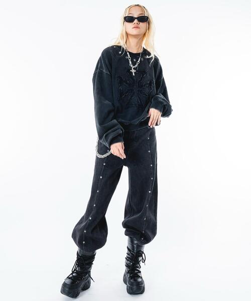 SHORT ROUND(ショートラウンド)の「SHORT ROUND/【26年春夏新作】ブリーチハトメロゴプルオーバー(スウェット・メンズ・グレー/ブラック系その他・MEDIUM/LARGE)」の21枚目の写真