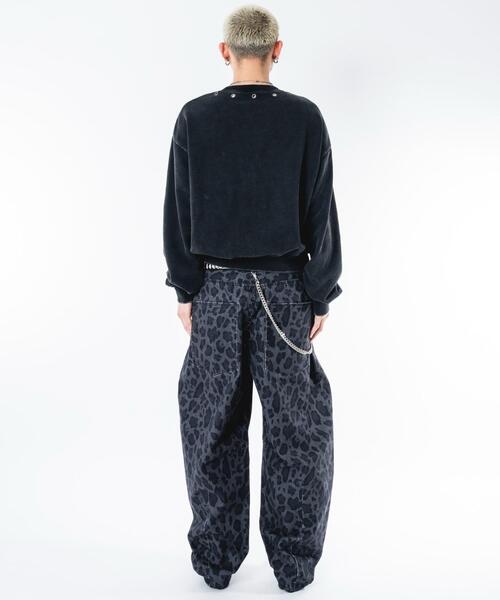 SHORT ROUND(ショートラウンド)の「SHORT ROUND/【26年春夏新作】ブリーチハトメロゴプルオーバー(スウェット・メンズ・グレー/ブラック系その他・MEDIUM/LARGE)」の3枚目の写真