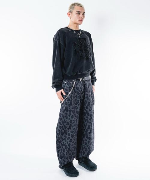 SHORT ROUND(ショートラウンド)の「SHORT ROUND/【26年春夏新作】ブリーチハトメロゴプルオーバー(スウェット・メンズ・グレー/ブラック系その他・MEDIUM/LARGE)」の4枚目の写真