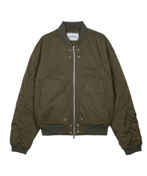 IDWS(アイドンワナセル)の「Circle Shirring Logo Ma-1 Khaki(ブルゾン・レディース・その他・0/2/1)」の1枚目の写真