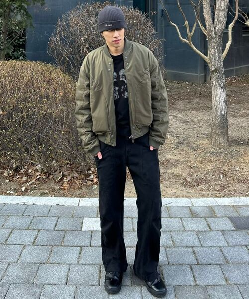 IDWS(アイドンワナセル)の「Circle Shirring Logo Ma-1 Khaki(ブルゾン・レディース・その他・0/2/1)」の9枚目の写真