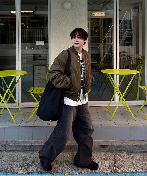 IDWS(アイドンワナセル)の「Circle Shirring Logo Ma-1 Khaki(ブルゾン・レディース・その他・0/2/1)」の13枚目の写真