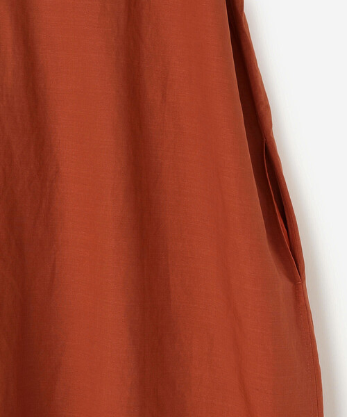 DANTON(ダントン)の「DANTON | コットンリネン スリーブレスシャツワンピース WOMEN(シャツワンピース・レディース・オレンジ/ブラック・36)」の16枚目の写真