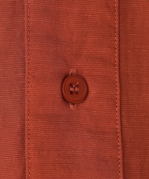 DANTON(ダントン)の「DANTON | コットンリネン スリーブレスシャツワンピース WOMEN(シャツワンピース・レディース・オレンジ/ブラック・36)」の18枚目の写真