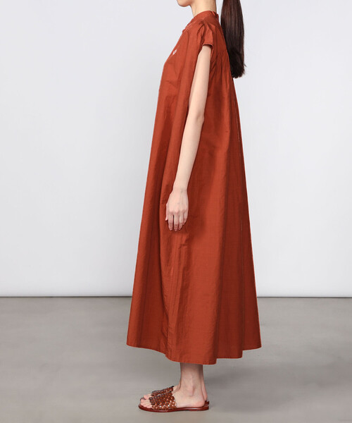 DANTON(ダントン)の「DANTON | コットンリネン スリーブレスシャツワンピース WOMEN(シャツワンピース・レディース・オレンジ/ブラック・36)」の10枚目の写真