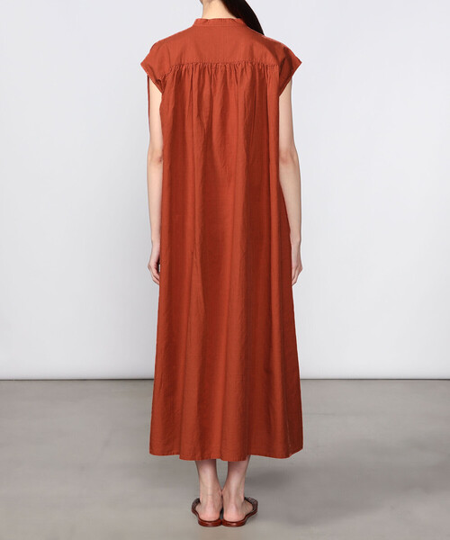 DANTON(ダントン)の「DANTON | コットンリネン スリーブレスシャツワンピース WOMEN(シャツワンピース・レディース・オレンジ/ブラック・36)」の11枚目の写真