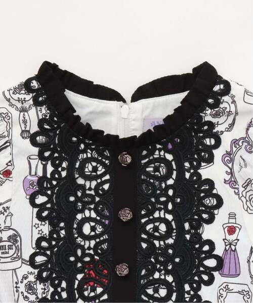 ANNA SUI mini(アナスイ・ミニ)の「主役級コスメ柄ワンピース【接触冷感・吸水速乾・UVカット】(ワンピース・キッズ・ホワイト・130cm/120cm/160cm/150cm/140cm)」の14枚目の写真