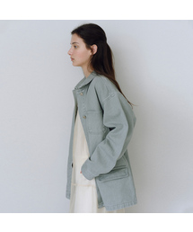 Washed denim work jacket
