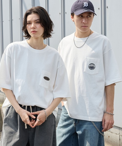ddp(ディーディーピー)の「ddp/ディーディーピー 別注 2パック ロゴ刺繍 ルーズ 半袖Tシャツ(Tシャツ/カットソー・メンズ・ブラック×ブラック/ブラック×ホワイト/ホワイト×ホワイト/ホワイト×ブラック・L/M)」の20枚目の写真