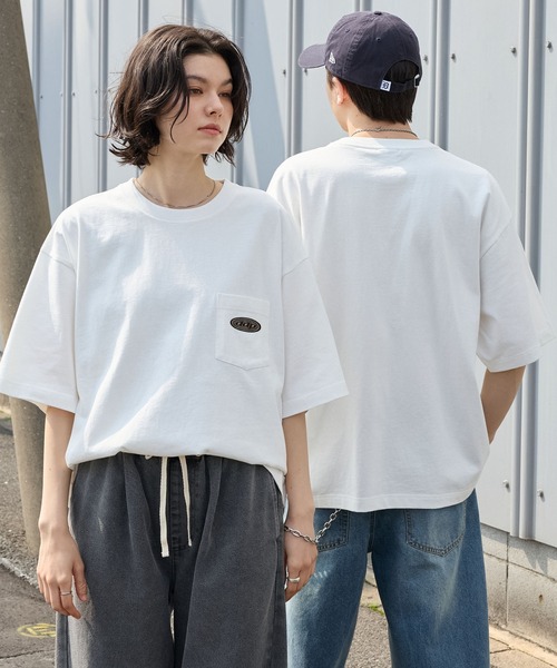 ddp(ディーディーピー)の「ddp/ディーディーピー 別注 2パック ロゴ刺繍 ルーズ 半袖Tシャツ(Tシャツ/カットソー・メンズ・ブラック×ブラック/ブラック×ホワイト/ホワイト×ホワイト/ホワイト×ブラック・L/M)」の22枚目の写真