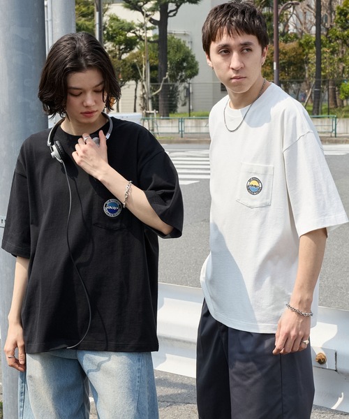 ddp(ディーディーピー)の「ddp/ディーディーピー 別注 2パック ロゴ刺繍 ルーズ 半袖Tシャツ(Tシャツ/カットソー・メンズ・ブラック×ブラック/ブラック×ホワイト/ホワイト×ホワイト/ホワイト×ブラック・L/M)」の7枚目の写真