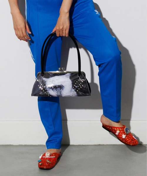 HEY!MrsROSE(ヘイミセスローズ)の「HEY! Mrs ROSE(ヘイ!ミセスローズ)Overlap Boston(ハンドバッグ・レディース・ブラック/ピンク・FREE)」の4枚目の写真