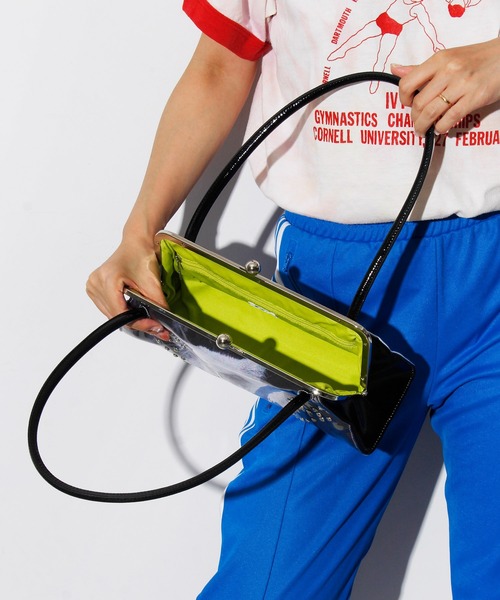 HEY!MrsROSE(ヘイミセスローズ)の「HEY! Mrs ROSE(ヘイ!ミセスローズ)Overlap Boston(ハンドバッグ・レディース・ブラック/ピンク・FREE)」の9枚目の写真