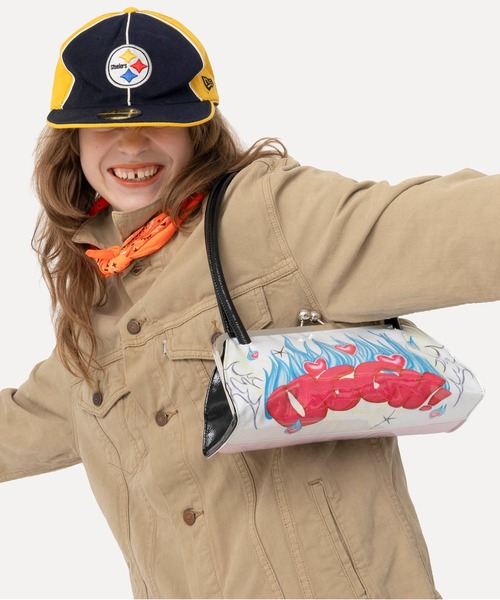 HEY!MrsROSE(ヘイミセスローズ)の「HEY! Mrs ROSE(ヘイ!ミセスローズ)Overlap Boston(ハンドバッグ・レディース・ブラック/ピンク・FREE)」の14枚目の写真